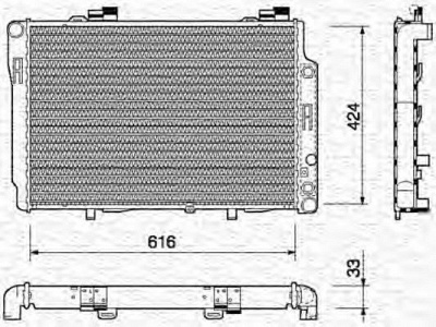 MAGNETI MARELLI 350213742000 -  Радиатор, охлаждение двигателя